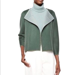 Lafayette 148 Reversible  Wool Cashmere Topper Jacket Coat Odene